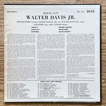 WALTER DAVIS JR. / DAVIS CUP - US Blue Note UA MONO LP BLP4018