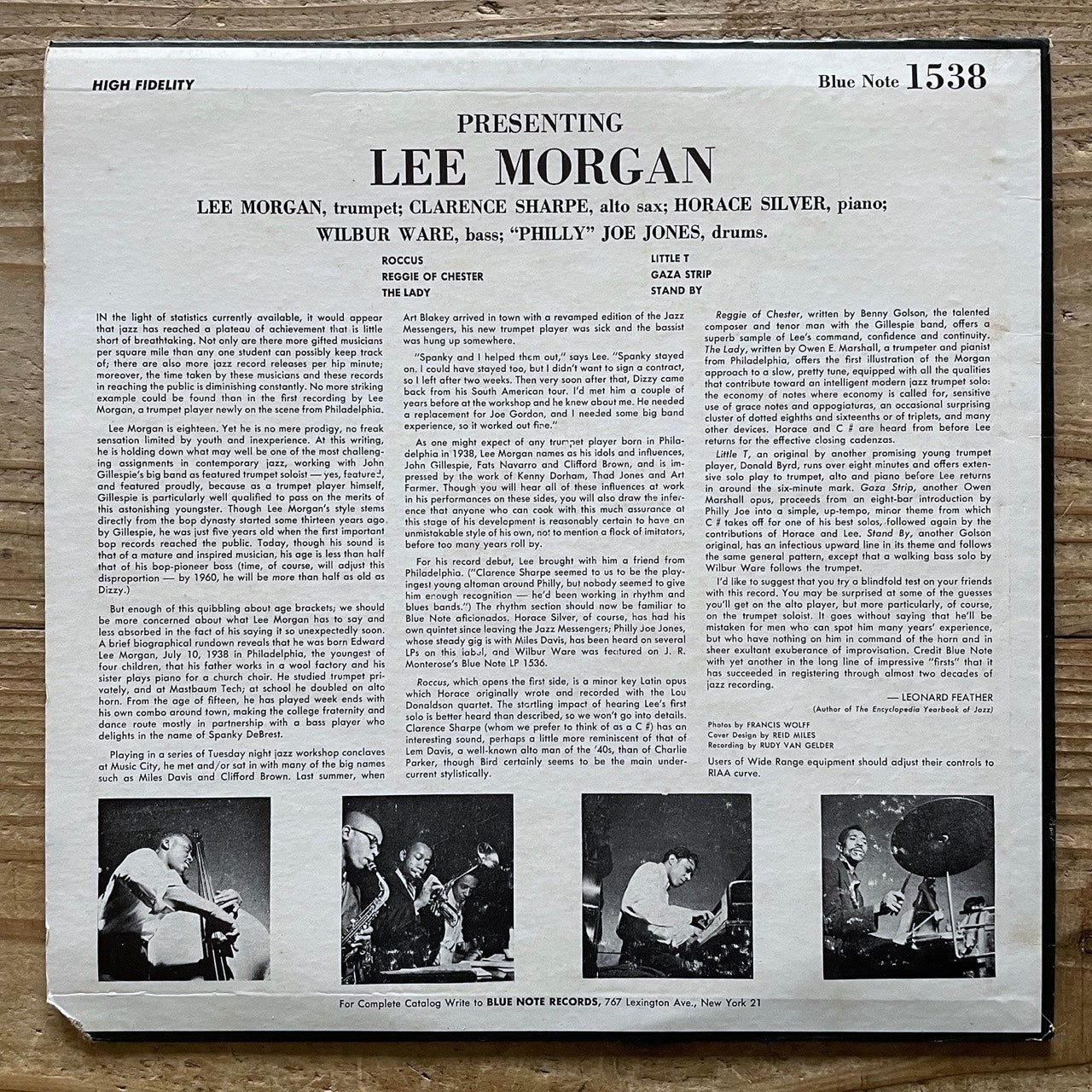 LEE MORGAN / INDEED! on Blue Note - UA MONO LP BLP1538