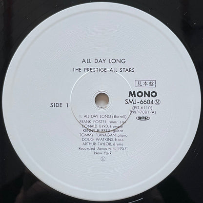 KENNY BURRELL / ALL DAY LONG on Prestige - Japan MONO PROMO LP SMJ-6604