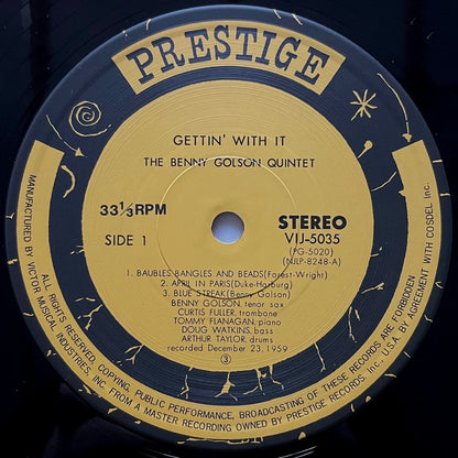 BENNY GOLSON / GETTIN' WITH IT on New Jazz - Japan LP VIJ-5035