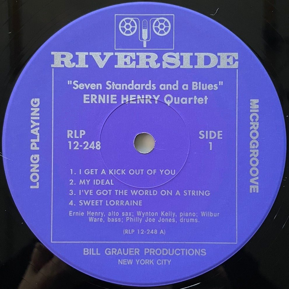 ERNIE HENRY QUARTET / SEVEN STANDARDS AND A BLUES on Riverside - Japan MONO LP NM VIJJ-30040