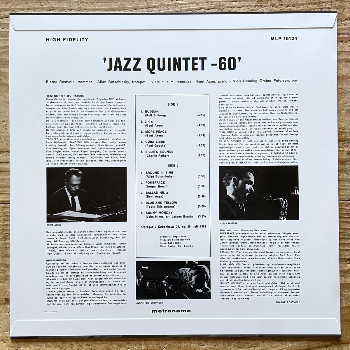 JAZZ QUINTET 60 on Danish Metronome - Japan MONO LP reissue MLP 15124 NM