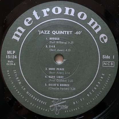 JAZZ QUINTET 60 on Danish Metronome - Japan MONO LP reissue MLP 15124 NM