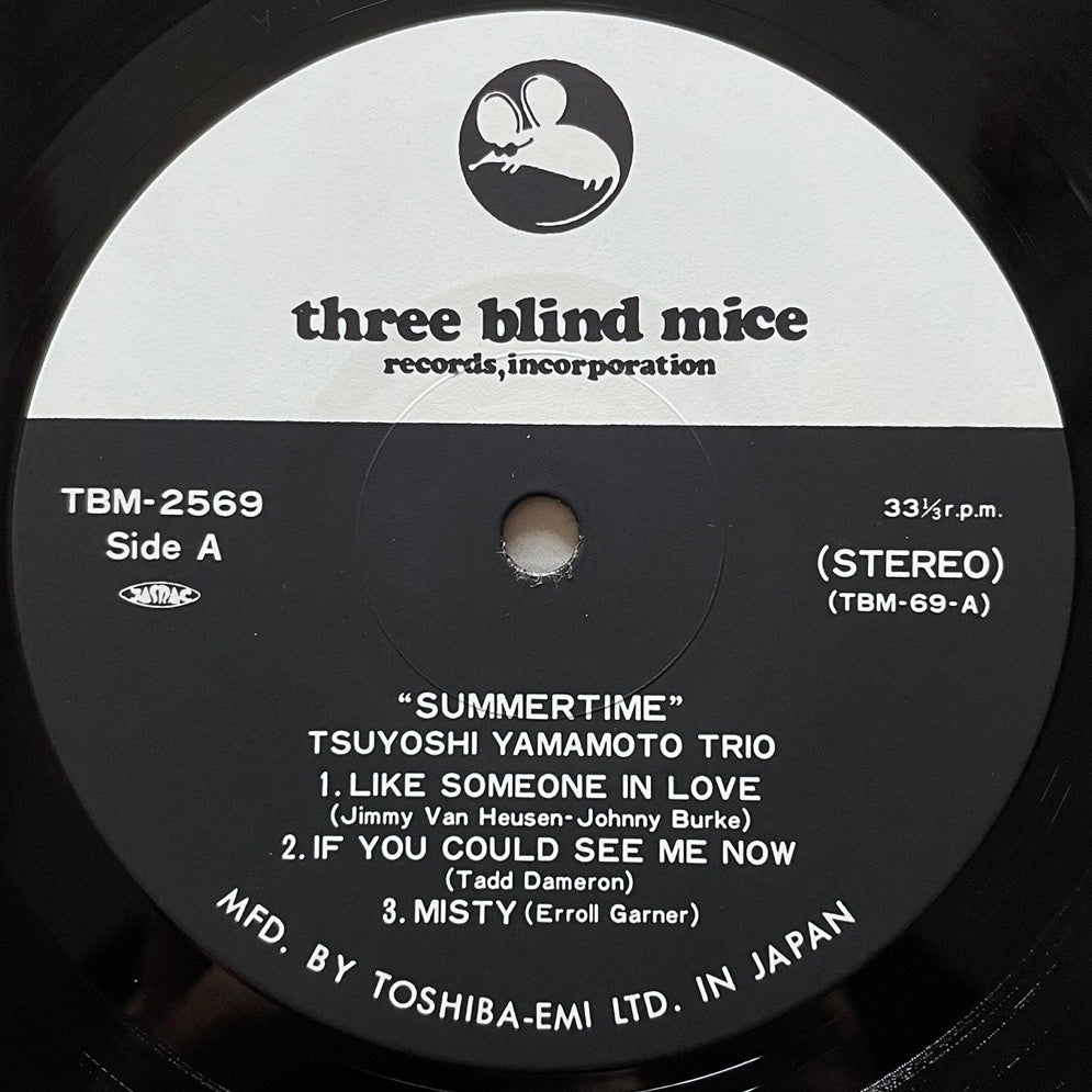 TSUYOSHI YAMAMOTO TRIO / SUMMERTIME on Three Blind Mice - Japan LP TBM-2569 obi