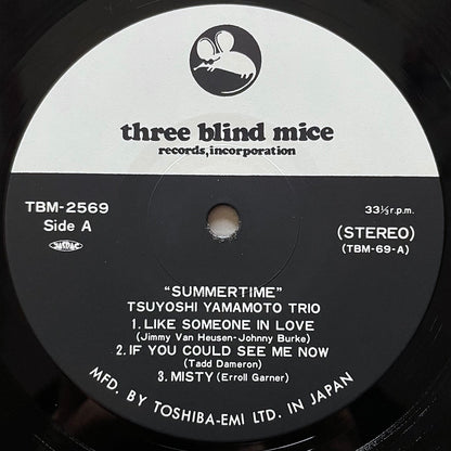 TSUYOSHI YAMAMOTO TRIO / SUMMERTIME on Three Blind Mice - Japan LP TBM-2569 obi
