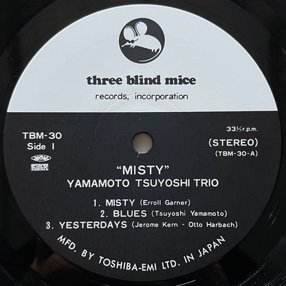 TSUYOSHI YAMAMOTO TRIO / MISTY on Three Blind Mice - Japan Original LP NM TBM-30