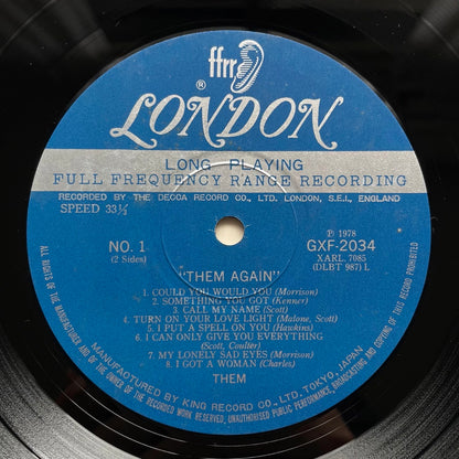 THEM / AGAIN on Decca - Japan London MONO LP Van Morrison