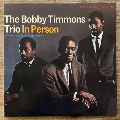 BOBBY TIMMONS TRIO / IN PERSON on Riverside - Japan LP SMJ-6110