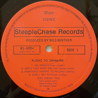DUKE JORDAN TRIO / FLIGHT TO DENMARK on SteepleChase - Japan LP NM RJ-6004