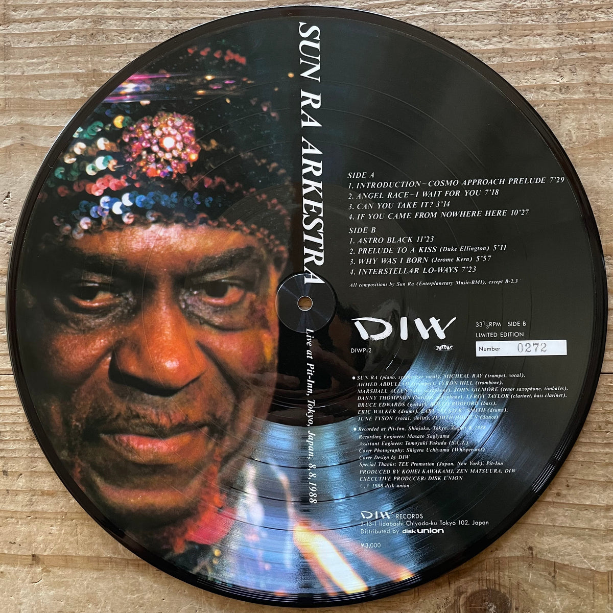 SUN RA ARKESTRA / LIVE AT PIT-INN, TOKYO 1988 - Japan DIW Original Picture Disc LP DIWP-2
