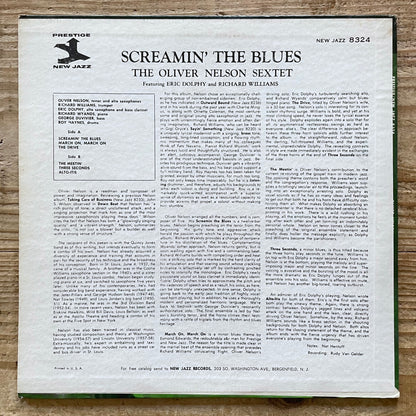OLIVER NELSON SEXTET feat. ERIC DOLPHY / SCREAMIN' THE BLUES on New Jazz - US MONO RVG NJLP8324