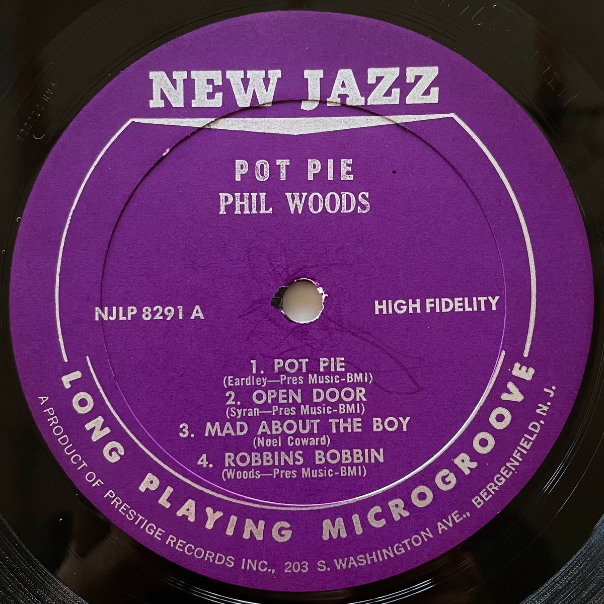 PHIL WOODS with JON EARDLEY / POT PIE on New Jazz - US Original LP RVG NJLP 8291