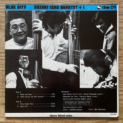 ISAO SUZUKI QUARTET + 1 / BLUE CITY on Three Blind Mice - Japan Original LP TBM-24