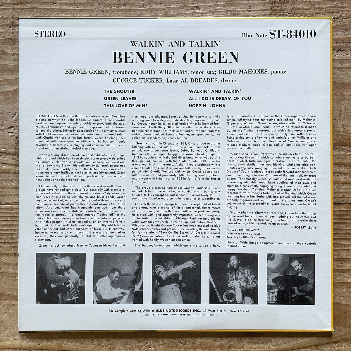 BENNIE GREEN / WALKIN' AND TALKIN' on Blue Note - Japan LP NM BN4010