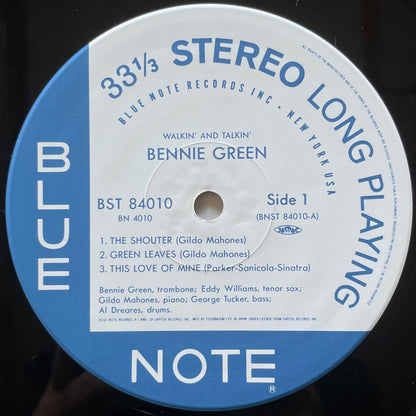 BENNIE GREEN / WALKIN' AND TALKIN' on Blue Note - Japan LP NM BN4010