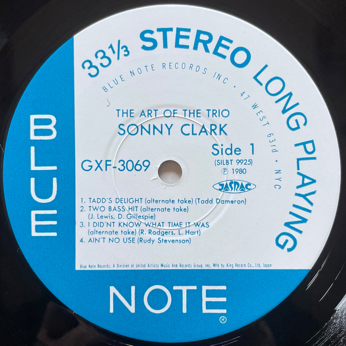SONNY CLARK / THE ART OF THE TRIO on Blue Note - Japan Original LP NM GXF-3069