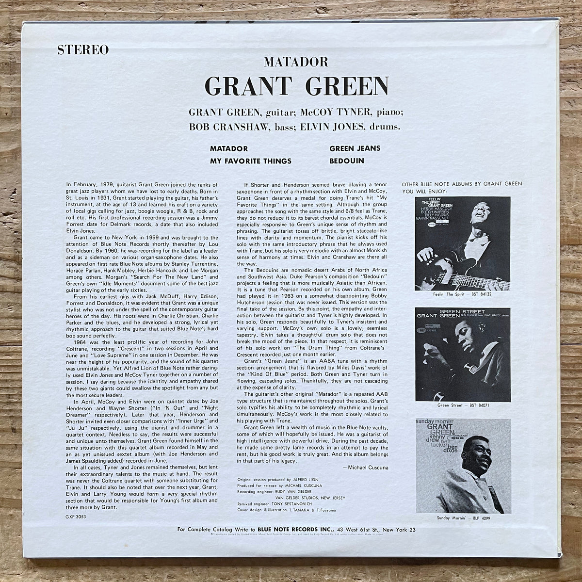 GRANT GREEN / MATADOR on Blue Note - Japan Original LP GXF-3053