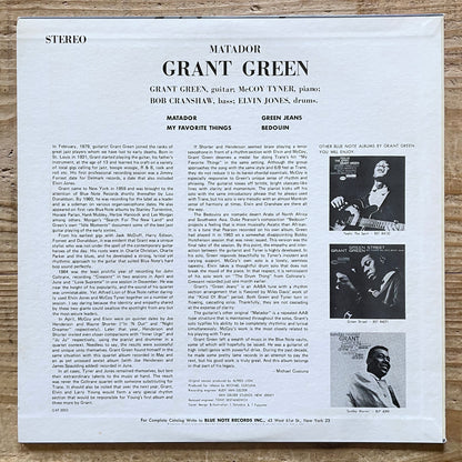 GRANT GREEN / MATADOR on Blue Note - Japan Original LP GXF-3053