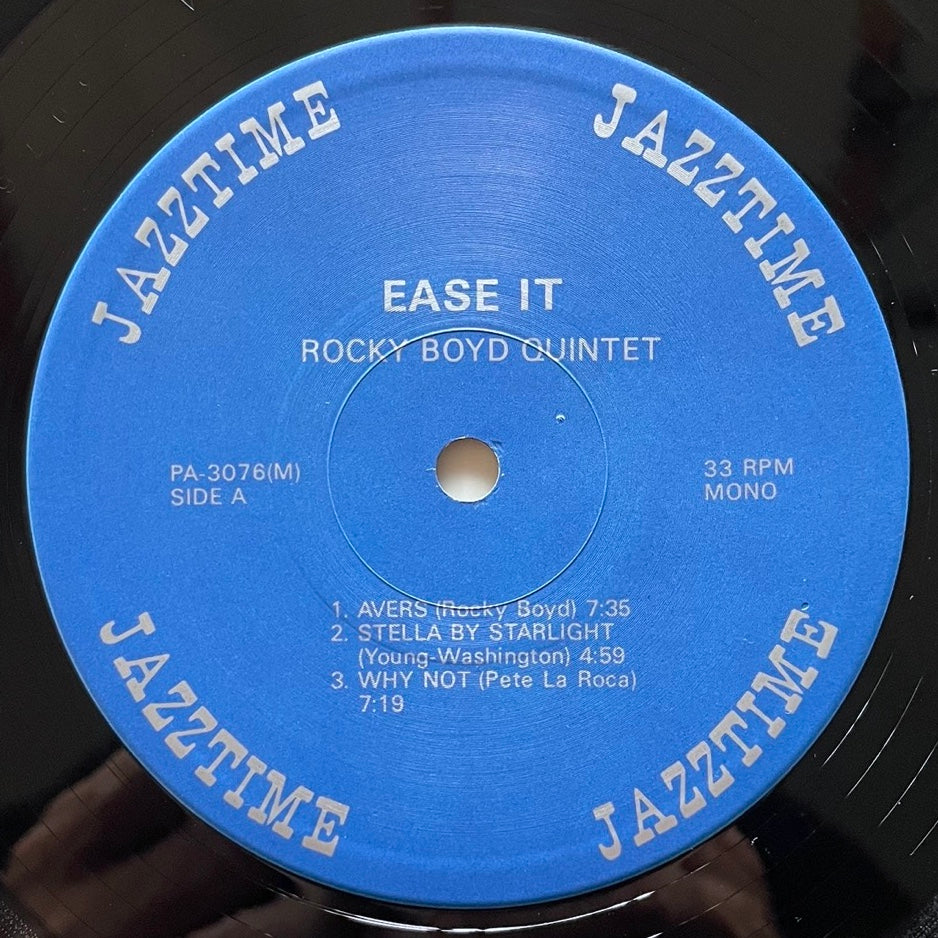 ROCKY BOYD QUINTET / EASE IT feat. Kenny Dorham - Japan Jazztime LP PA-3076