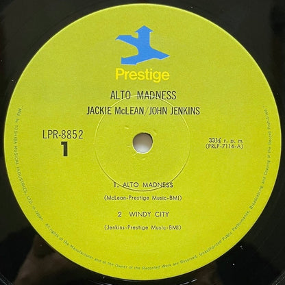 JACKIE McLEAN and JOHN JENKINS / ALTO MADNESS on Prestige - Japan MONO LP NM LPR-8852