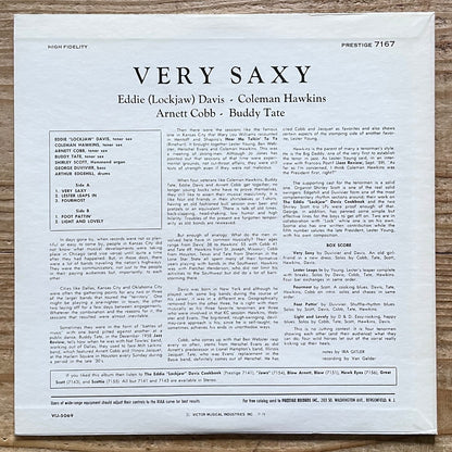 EDDIE LOCKJAW DAVIS, COLEMAN HAWKINS / VERY SAXY on Prestige - Japan LP VIJ-5069