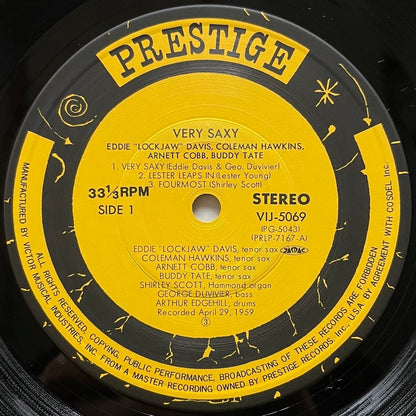 EDDIE LOCKJAW DAVIS, COLEMAN HAWKINS / VERY SAXY on Prestige - Japan LP VIJ-5069