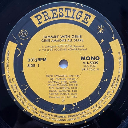 GENE AMMONS / JAMMIN' WITH GENE on Prestige - Japan MONO LP VIJ-5039
