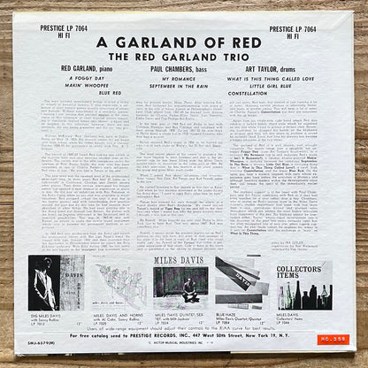 RED GARLAND TRIO / A GARLAND OF RED on Prestige - Japan MONO LP SMJ-6579