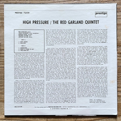 RED GARLAND QUINTET feat. JOHN COLTRANE / HIGH PRESSURE on Prestige - Japan MONO LP SMJ-6553