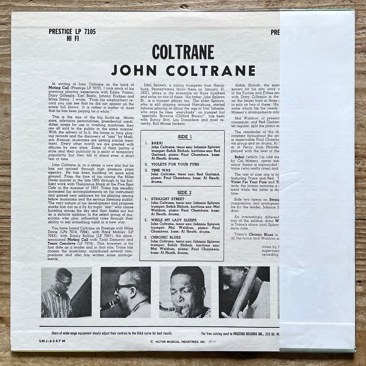 JOHN COLTRANE / COLTRANE on Prestige - Japan MONO LP SMJ-6547 obi