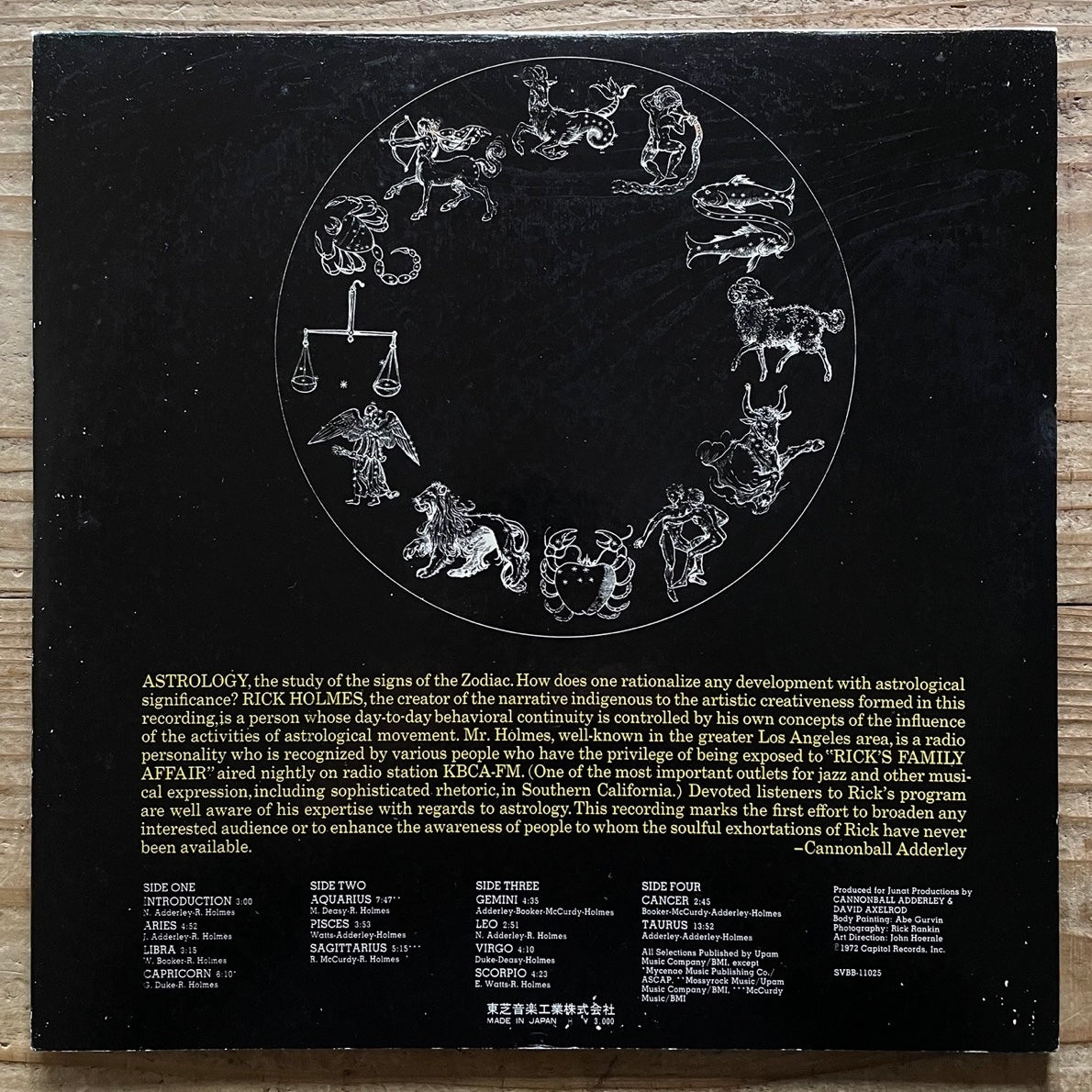 CANNONBALL ADDERLEY / SOUL ZODIAC (2LP) on Capitol - Japan LP JAZZ FUNK ECP-93062