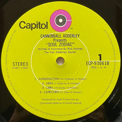 CANNONBALL ADDERLEY / SOUL ZODIAC (2LP) on Capitol - Japan LP JAZZ FUNK ECP-93062