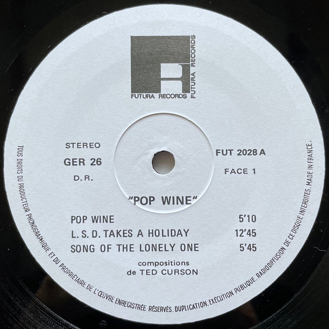 TED CURSON / POP WINE on French Futura GER26 NM