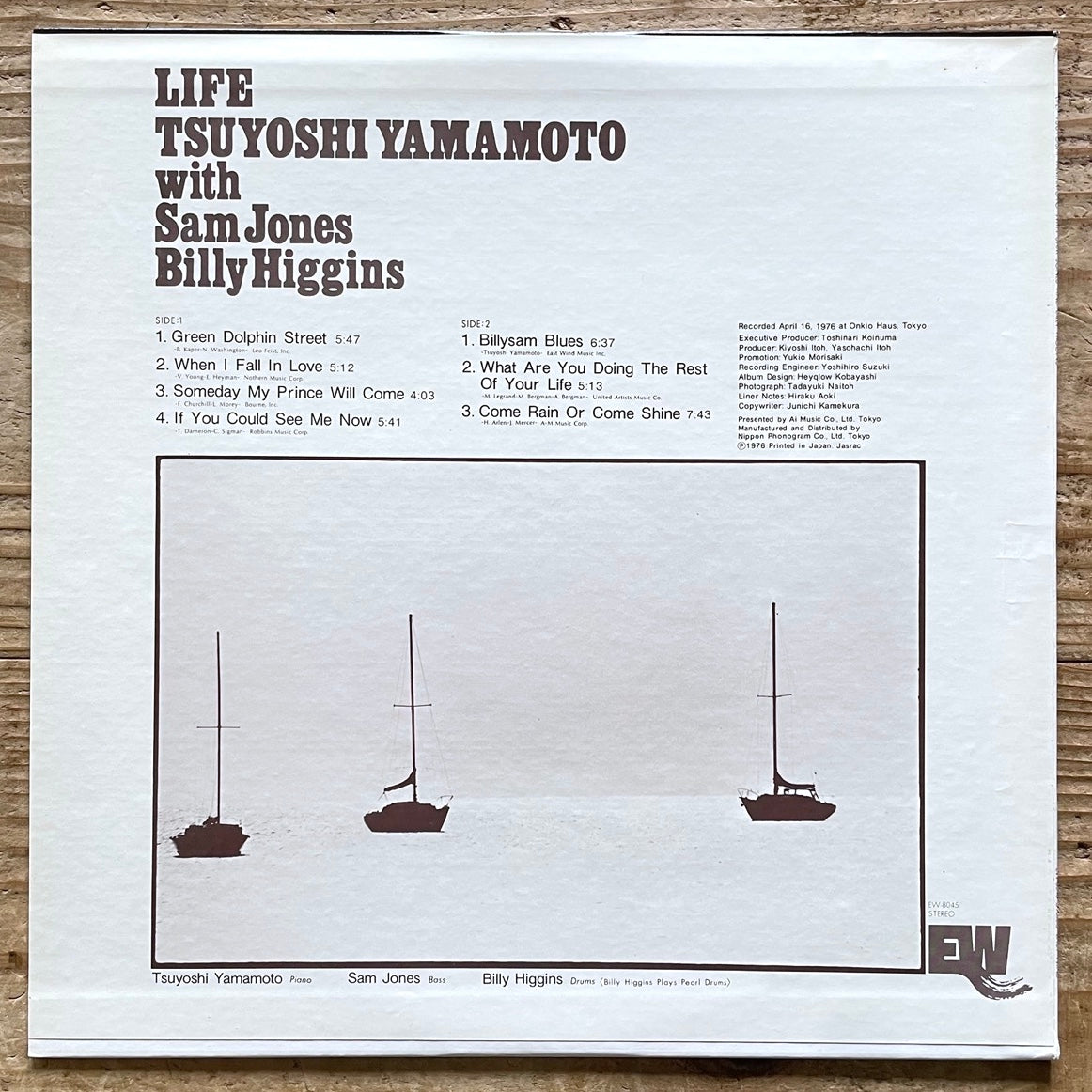 TSUYOSHI YAMAMOTO TRIO / LIFE - Japan East Wind Original LP NM EW-8045