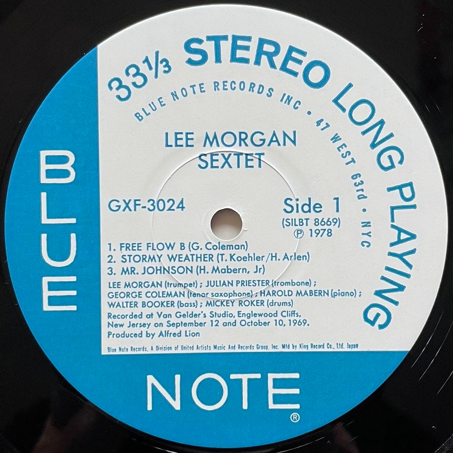 LEE MORGAN SEXTET on Blue Note - Japan King Original LP GXF-3024
