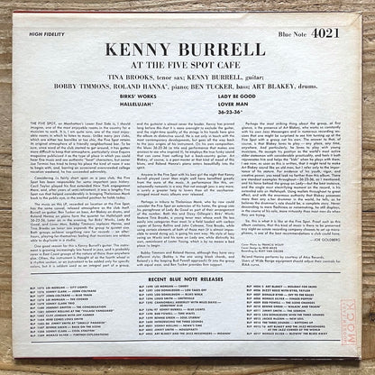 KENNY BURRELL / AT THE FIVE SPOT CAFE on Blue Note - US UA MONO LP BLP4021