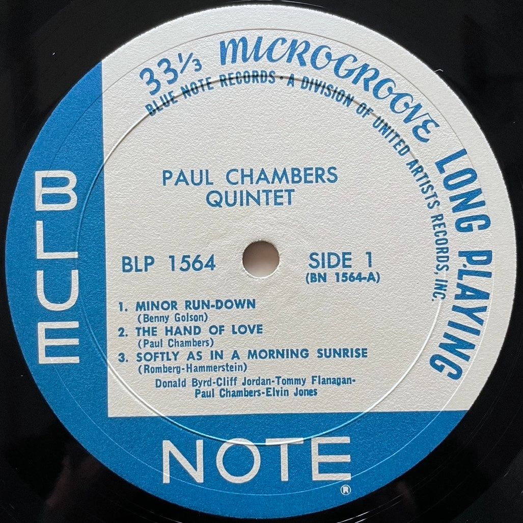 PAUL CHAMBERS QUINTET on Blue Note - US UA MONO LP BLP1564