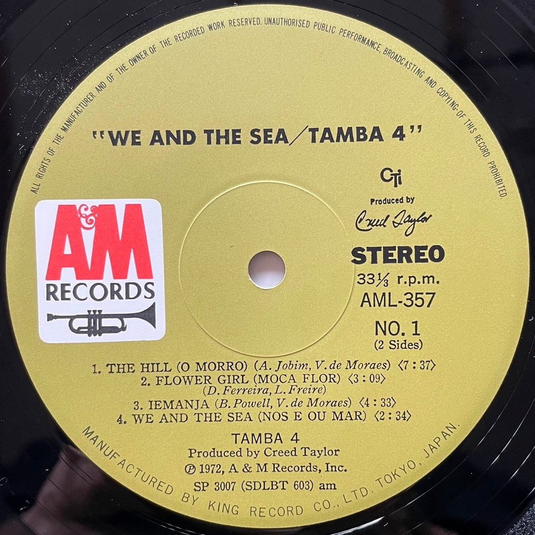 TAMBA 4 / WE AND THE SEA on CTI - Japan LP Gatefold AML-357