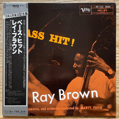 RAY BROWN / BASS HIT on Verve- Japan MONO LP NM MV-2116 obi