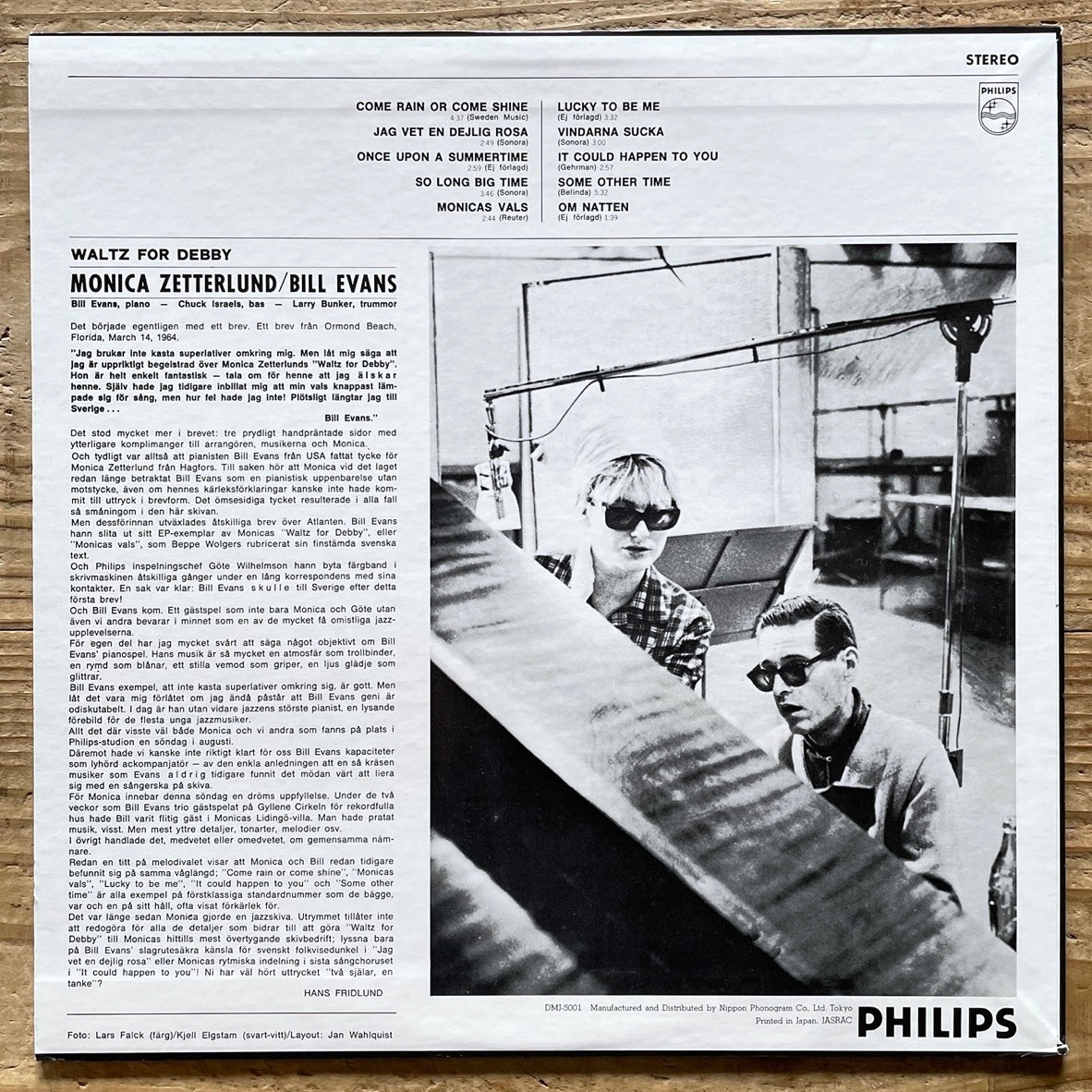 MONICA ZETTERLUND - BILL EVANS / WALTZ FOR DEBBY on Swedish Philips - Japan LP NM  DMJ-5001