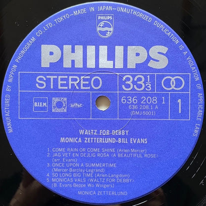 MONICA ZETTERLUND - BILL EVANS / WALTZ FOR DEBBY on Swedish Philips - Japan LP NM  DMJ-5001