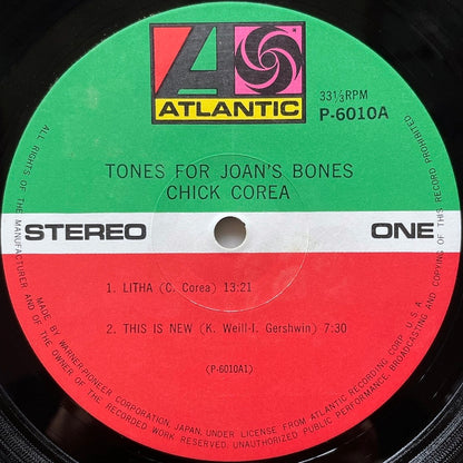 CHICK COREA / TONES FOR JOAN'S BONES on Vortex - Japan Atlantic LP Woody Shaw P-6010A obi