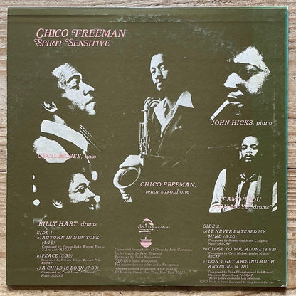 CHICO FREEMAN / SPIRIT SENSITIVE on India Navigation - Japan LP K25P-6016