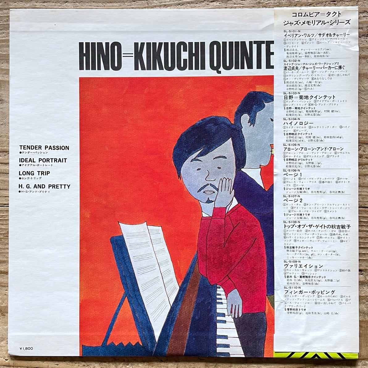 HINO = KIKUCHI QUINTET - Japan Columbia LP SL-5103-N obi