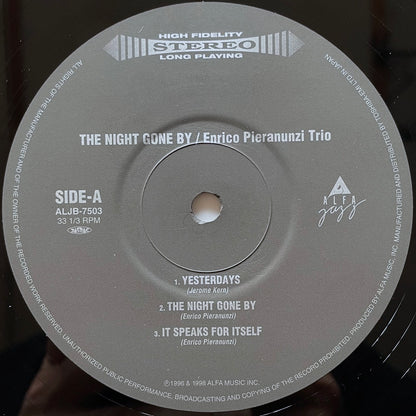 Enrico Pieranunzi Trio / The Night Gone By on Alfa - Japan Original LP Audiophile ALJB-7503