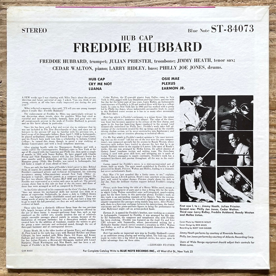 FREDDIE HUBBARD / HUB CAP on Blue Note - Japan King LP GXK-8005