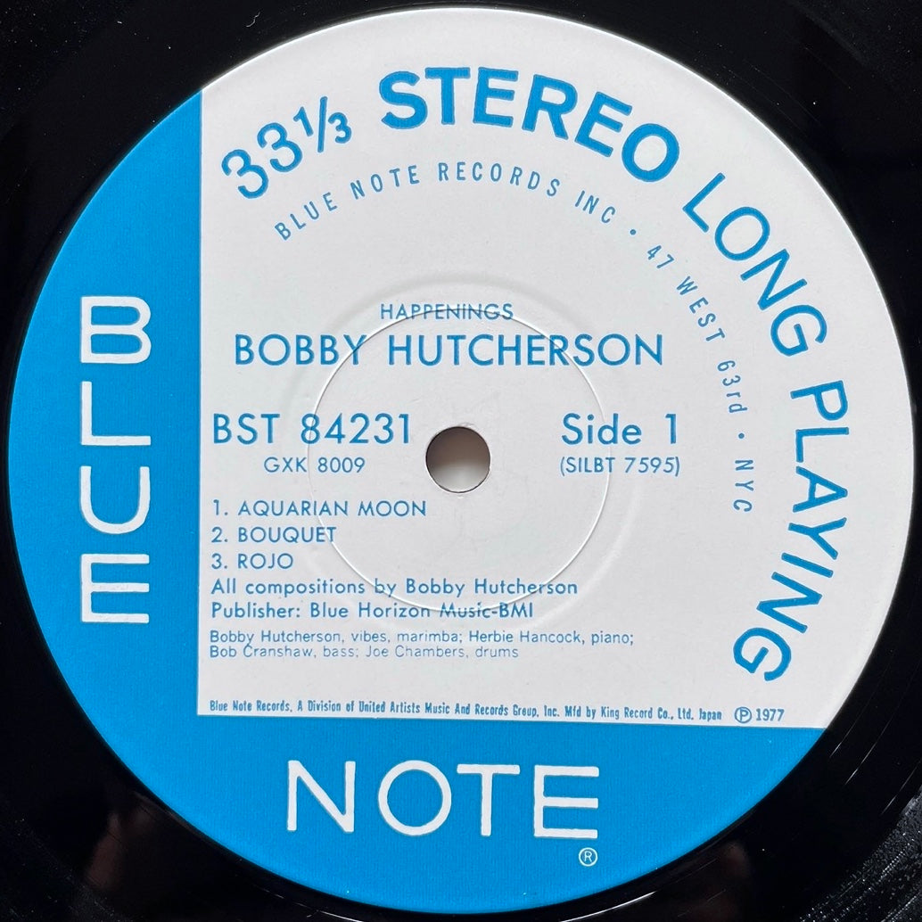 BOBBY HUTCHERSON / HAPPENINGS on Blue Note - Japan King LP NM GXK-8009