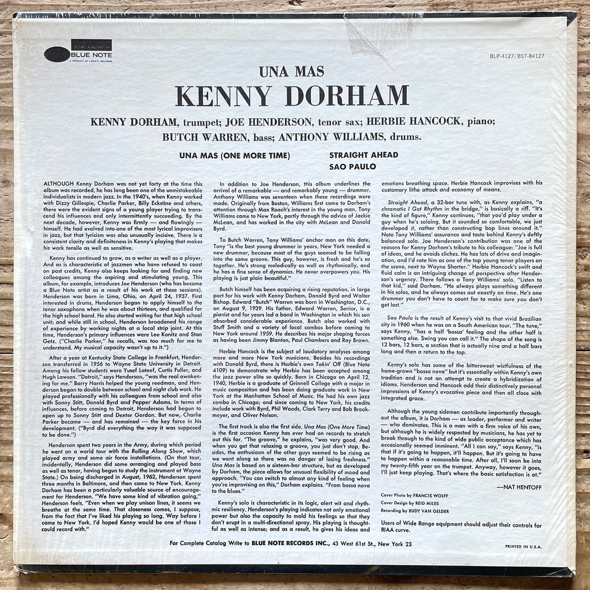 KENNY DORHAM / UNA MAS on Blue Note - US Liberty NM BST-84127