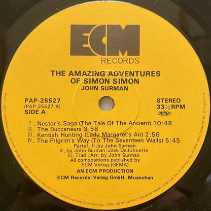 JOHN SURMAN / THE AMAZING ADVENTURES OF SIMON SIMON on ECM - Japan NM LP PAP-25527