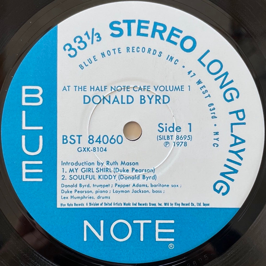 DONALD BYRD / AT THE HALF NOTE CAFE VOL.1 - Japan Blue Note King LP GXK-8104
